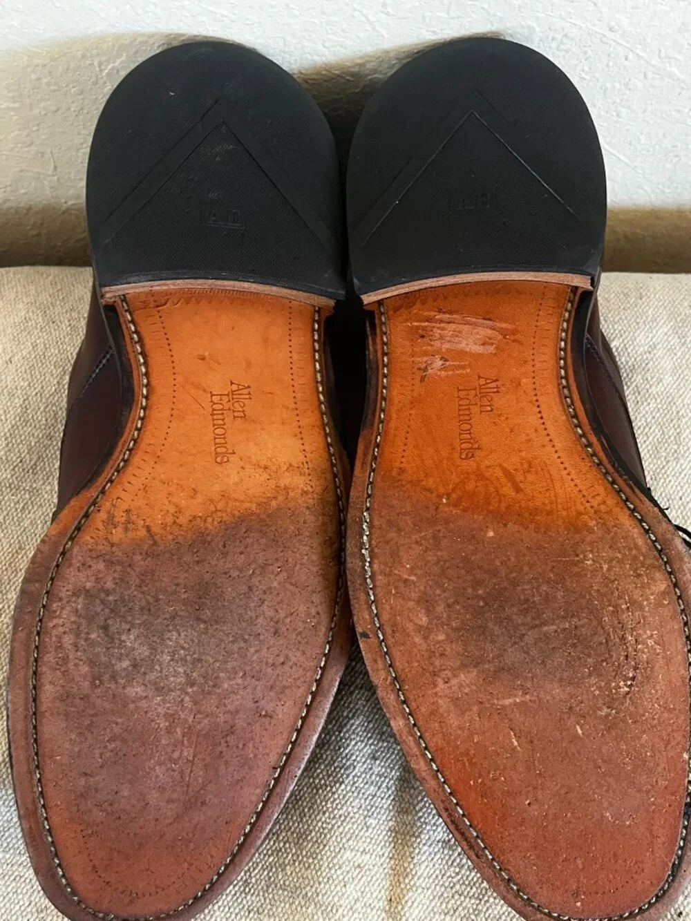 Allen Edmonds Men's Brown Hillcrest Leather Dress Office Shoes Sz 9.5